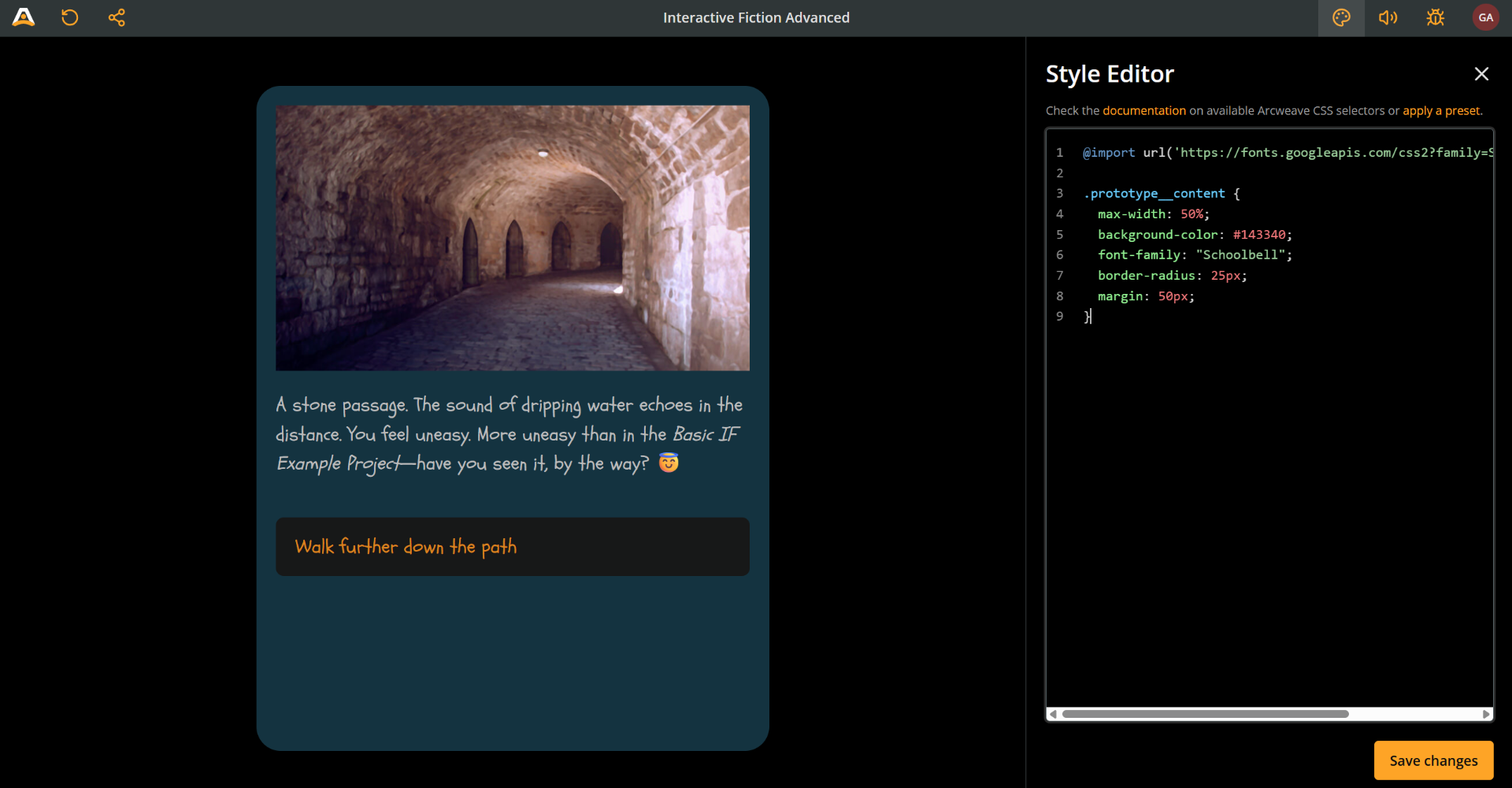 Arcweave CSS basics tutorial | Arcweave Documentation