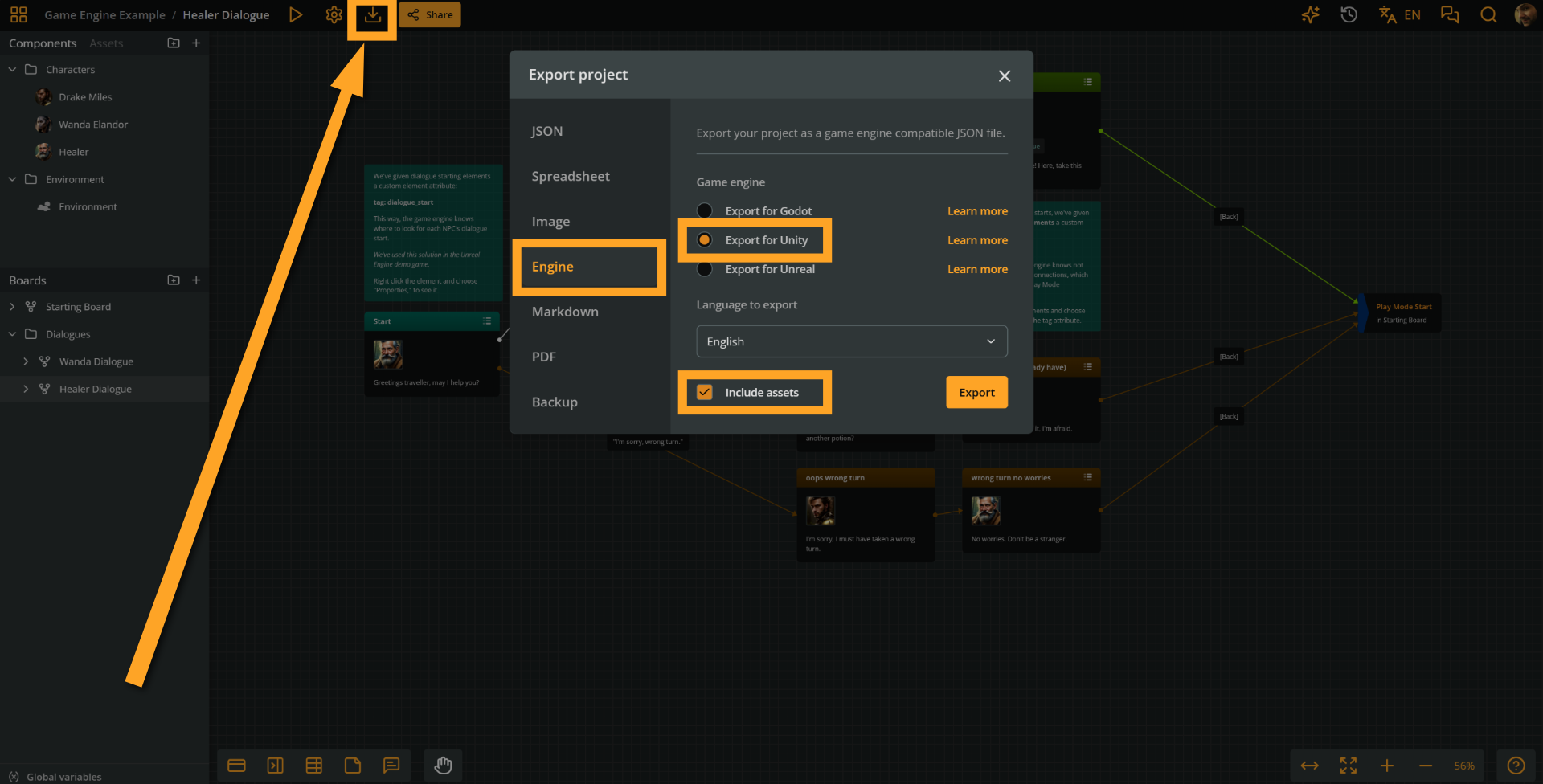 Unity tutorial | Part 1: Install & set up | Arcweave Documentation